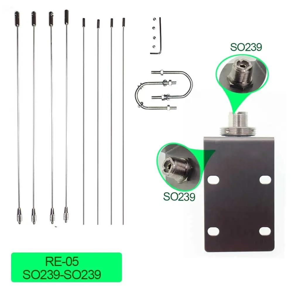 UHFJ Renforce Antenne Bracket 10-1300MHz SO239-SO239 Ground Redical RE05 pour la Radio Mobile de Voiture