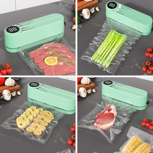 Image of Mini Bag Sealer, Cordless Handheld Heat Vacuum Sealer with 3 Sealing Gears for Candies Snacks Food Storage