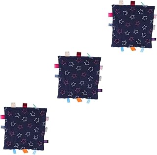 ibasenice 3 Pçs Toalha Calmante Toallas Para Recien Nacido Toalhas Infantis Pelúcia Azul Apaziguar Toalha Colorido Alisamento Lenço Infantil Toalha Calmante Apaziguar Etiqueta Recém-Nascido