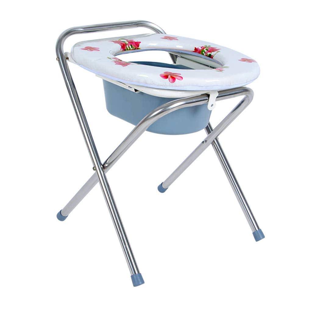 Folding Commode Portable Toilet Seat - Potty and Commode Chair - Comfort Chair Perfect for Camping, Hiking, Trips
