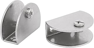 Aexit 12mm Thickness Fall Protection Glass Shelf Semicircle Clip Support Safety Clips 2 Pcs