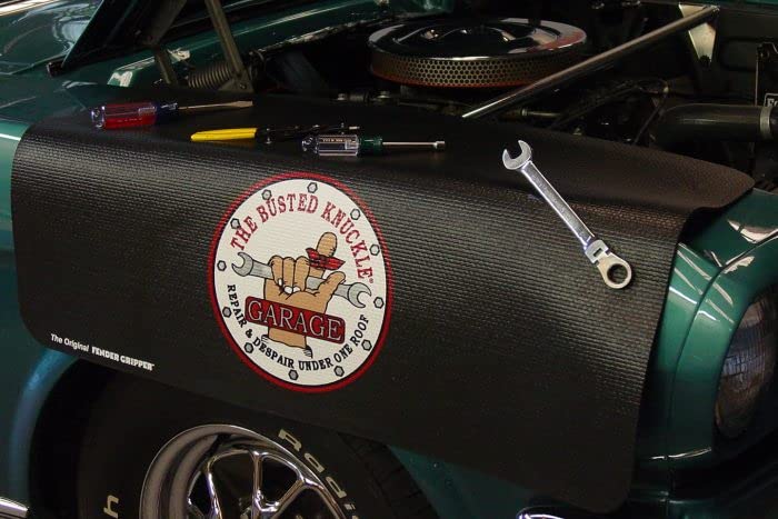 Fender Gripper Fender Cover with The Busted Knuckle Garage Logo | Universal Fit | Standard Size 22