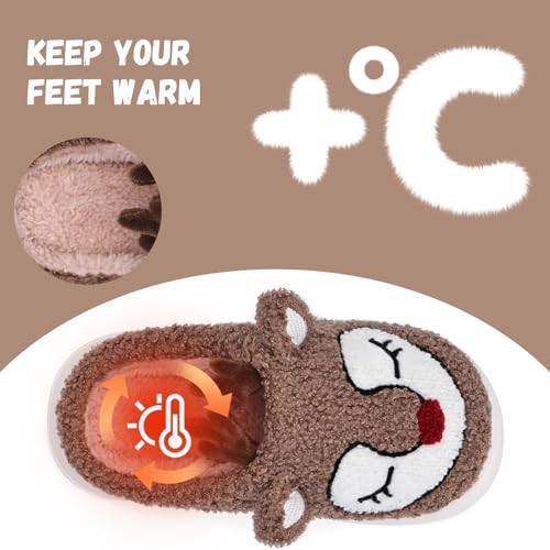 Image of IceUnicorn Kids Slippers Boys Girls Warm Winter House Slippers Big Little Kids Non-Slip Soft Plush Memory Foam Home Shoes for Indoor Outdoor