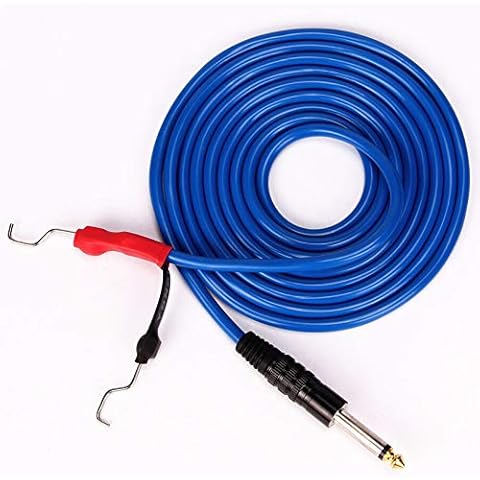 Tattoo Clip Cord New Silicone Material 2.4m 8' Feet Silica Gel Tattoo Power Line for Coil Tattoo Machine Gun Tube Rotary Tatoo Cord (Blue) Cover