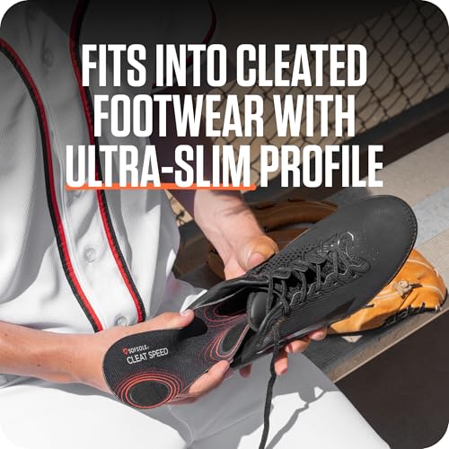 Image of Sof Sole Cleat Speed Insole- Slim Profile, Anti-Slip Friction Pads for Faster Cuts, Custom Fit, Enhanced Performance in Football, Soccer, Lacrosse, and Baseball Cleats- Moisture-Wicking