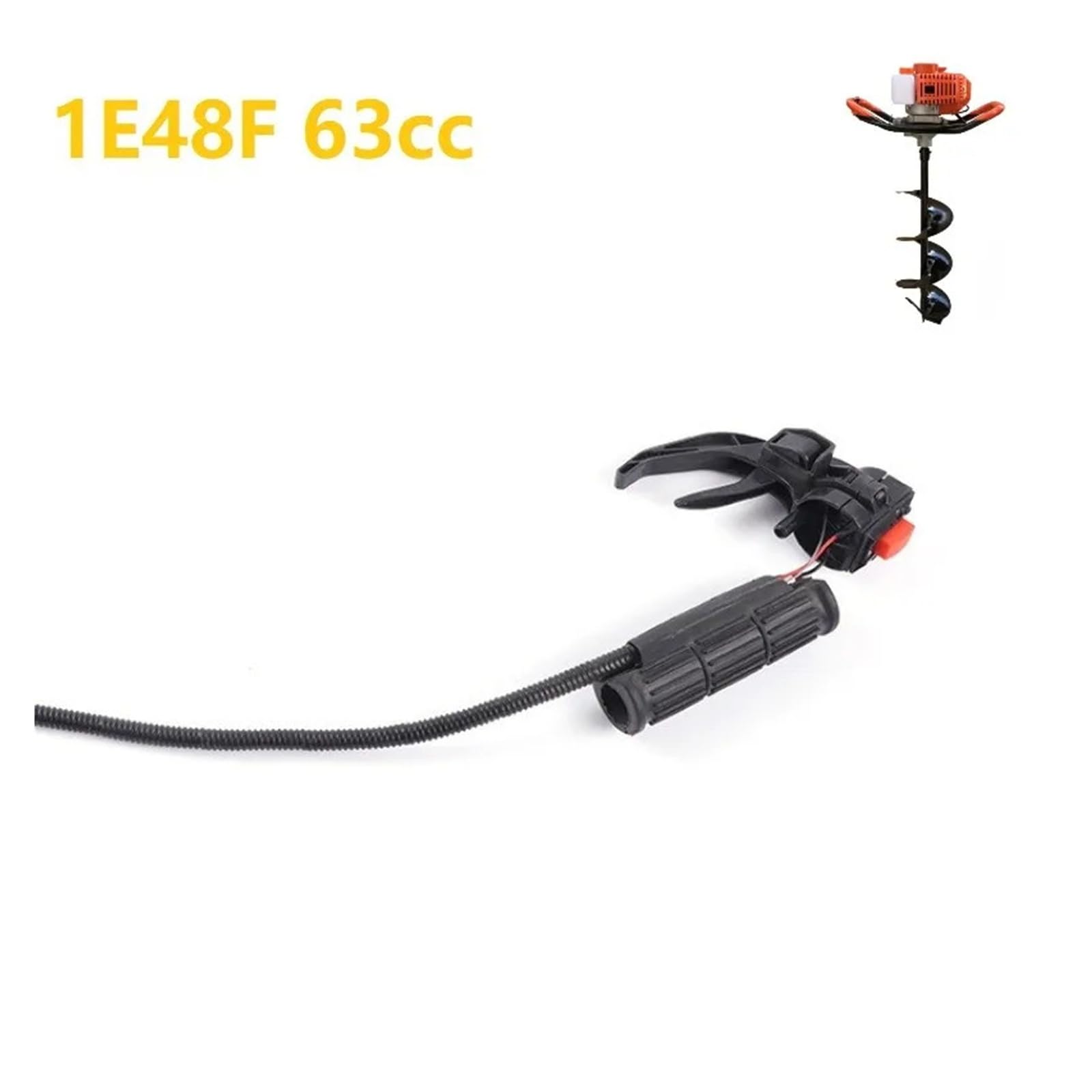 Cable del Acelerador, manija, gatillo, Interruptor de Encendido y Apagado, 48F, 1E48F, 63 CC, Taladro barrena, desbrozadora, Herramientas de jardín, cortadora de césped