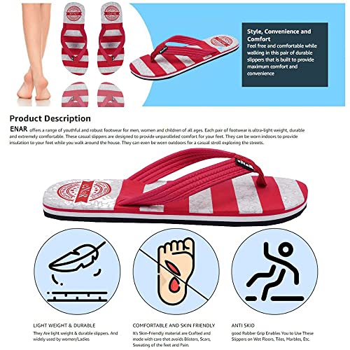 Image of eNaR Women's Navy Color Flip-Flops and House Slippers