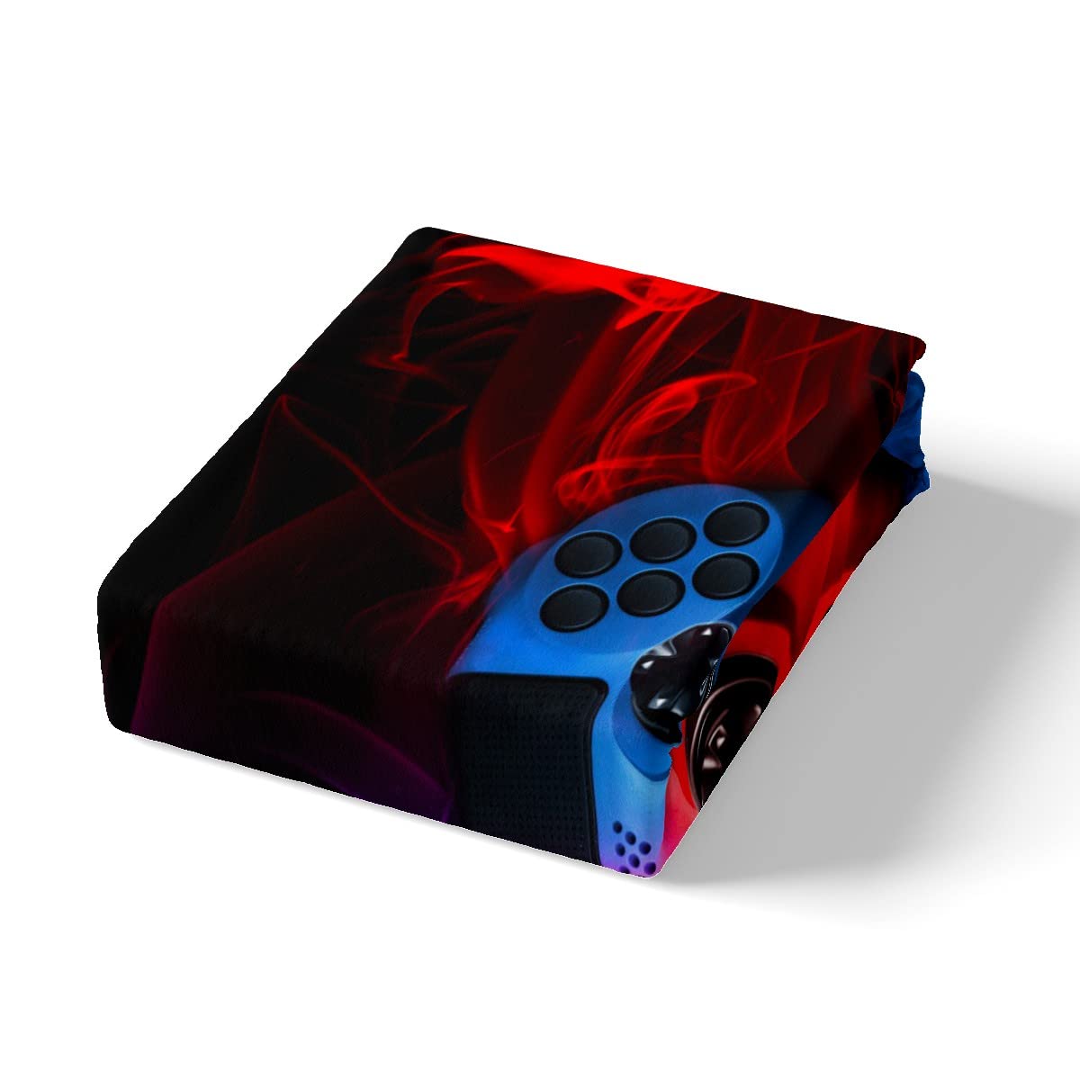 Juego de ropa de cama para juegos, juego de ropa de cama de videojuegos rojo y azul, juego de ropa de cama para niños, adolescentes, juego de funda de edredón con 1 funda de edredón, 2 fundas de almo