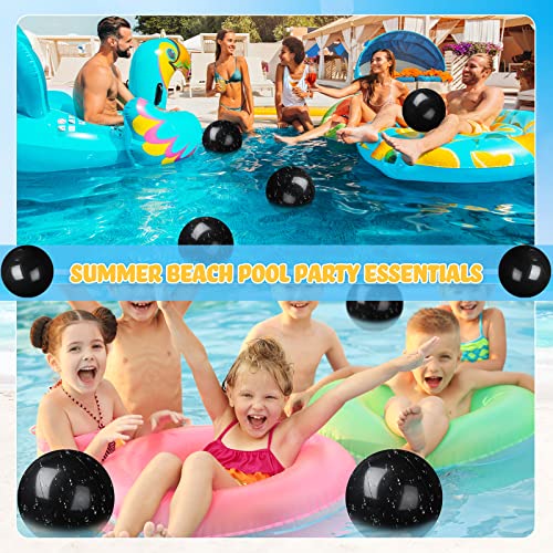 Raiten 24 Pcs 12 Inch Black Beach Ball Bulk Large Inflatable Ball Floating Ball for Swimming Pool Party Favors Summer Outdoor Activities Birthday Party Supplies - image 5