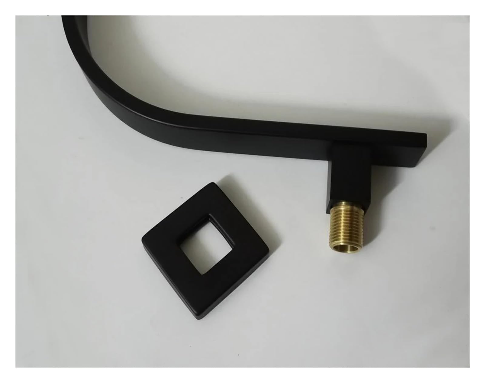 Cabezal de Ducha de Pared con Brazo de Ducha y Grifo para Fregadero de Cocina, de latón Cromado y Cuadrado
