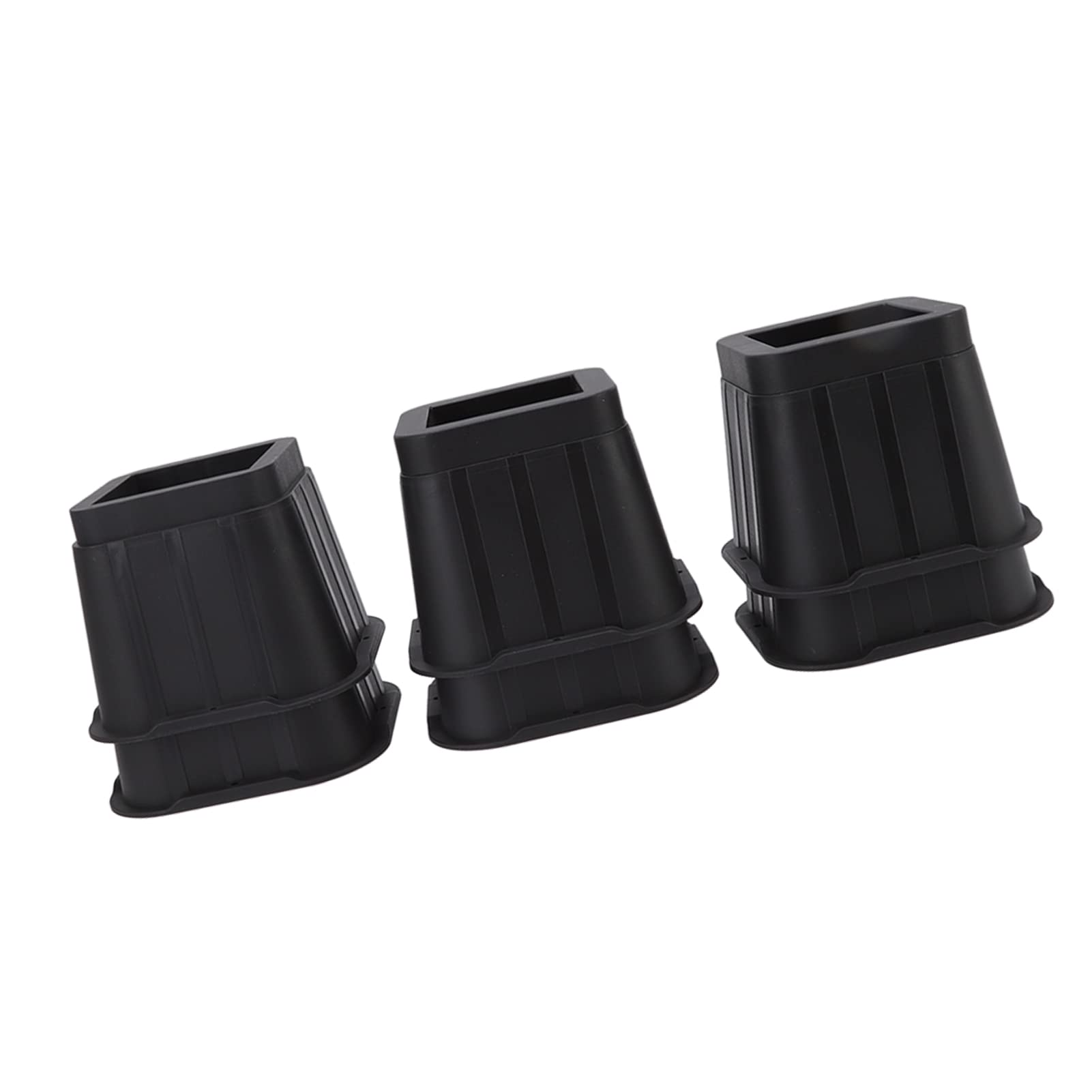 6 Stück Möbelerhöhung aus schwarzem Gummi, 10,2 cm, quadratisch, für Sofa, Bett, Stuhl, Schreibtisch, für Wohnzimmer