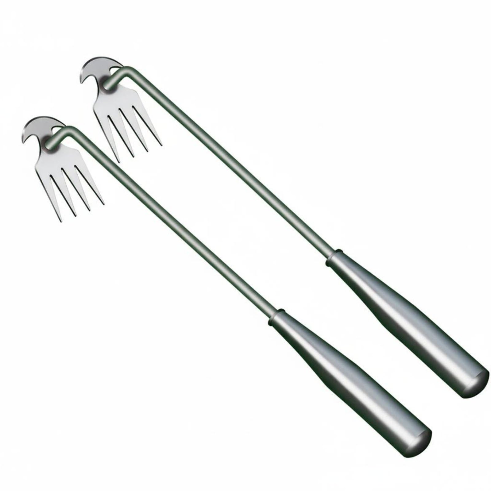 Baoblaze Désherbeur Manuel Outil Jardin Tête à Quatre Dents Fourche Râteau Polyvalent Déracinage Creuser et Ameublir Acier Manganèse Manche Confort Adapté aux, color to 5