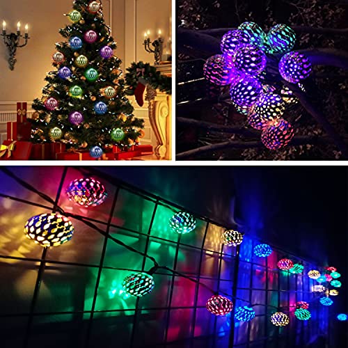 Dephen Solar String Lights - 15Ft Outdoor String Lights 20Led Solar Christmas Lights Outdoor Waterproof Multicolor Moroccan String Lights For Patio Garden Party Festival Xmas Tree #TOP3