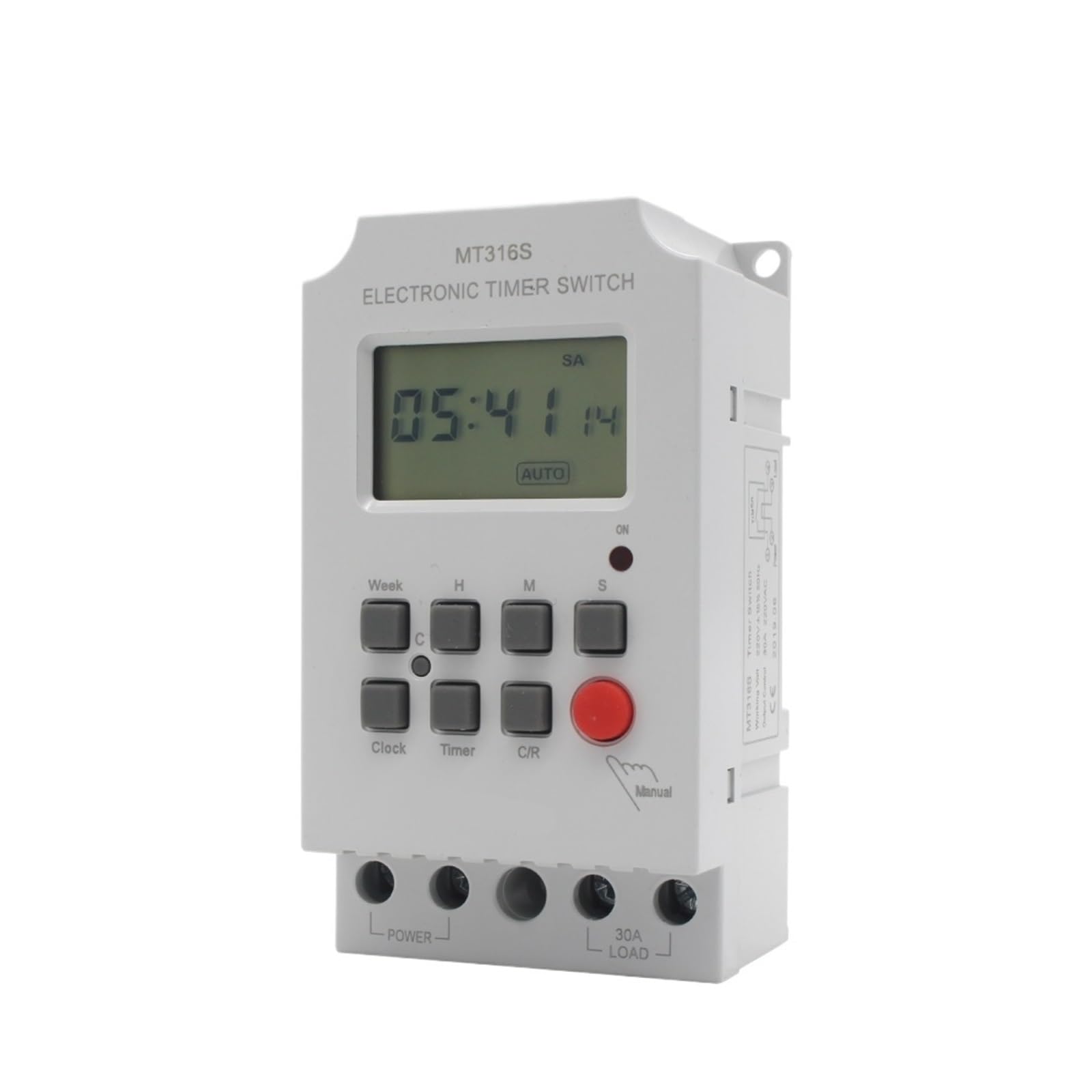 220 V 30 A MT316S Eingang, 7 Tage programmierbar, 24 Stunden Timer-Schalter, Zeitrelais-Ausgang