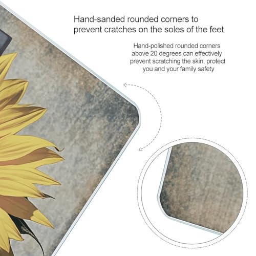 Balanza digital retro girasol para baño y peso corporal miniatura 4