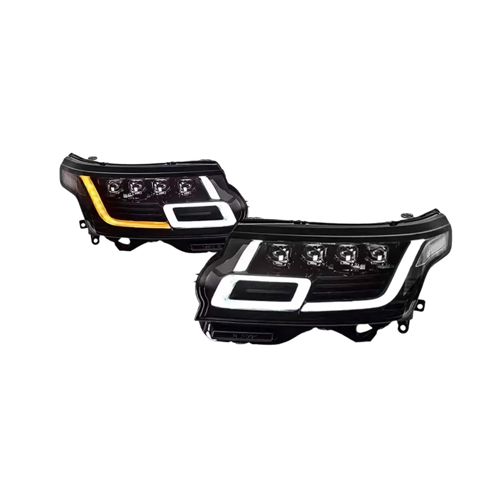 Faro Anteriore per Land Range Rover 2013-2017, aggiornamento, modificato, DRL, indicatori di direzione dinamici, Accessori Auto (Doppia Lente)