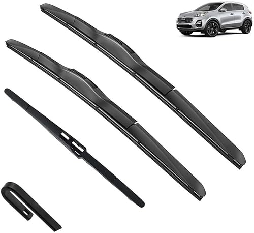 Mazhiyin Front Rear Windshield Wiper Blades Kit For Kia Sportage Mk4 Ql 2015-2021, 26In+16In+11In For Windshields