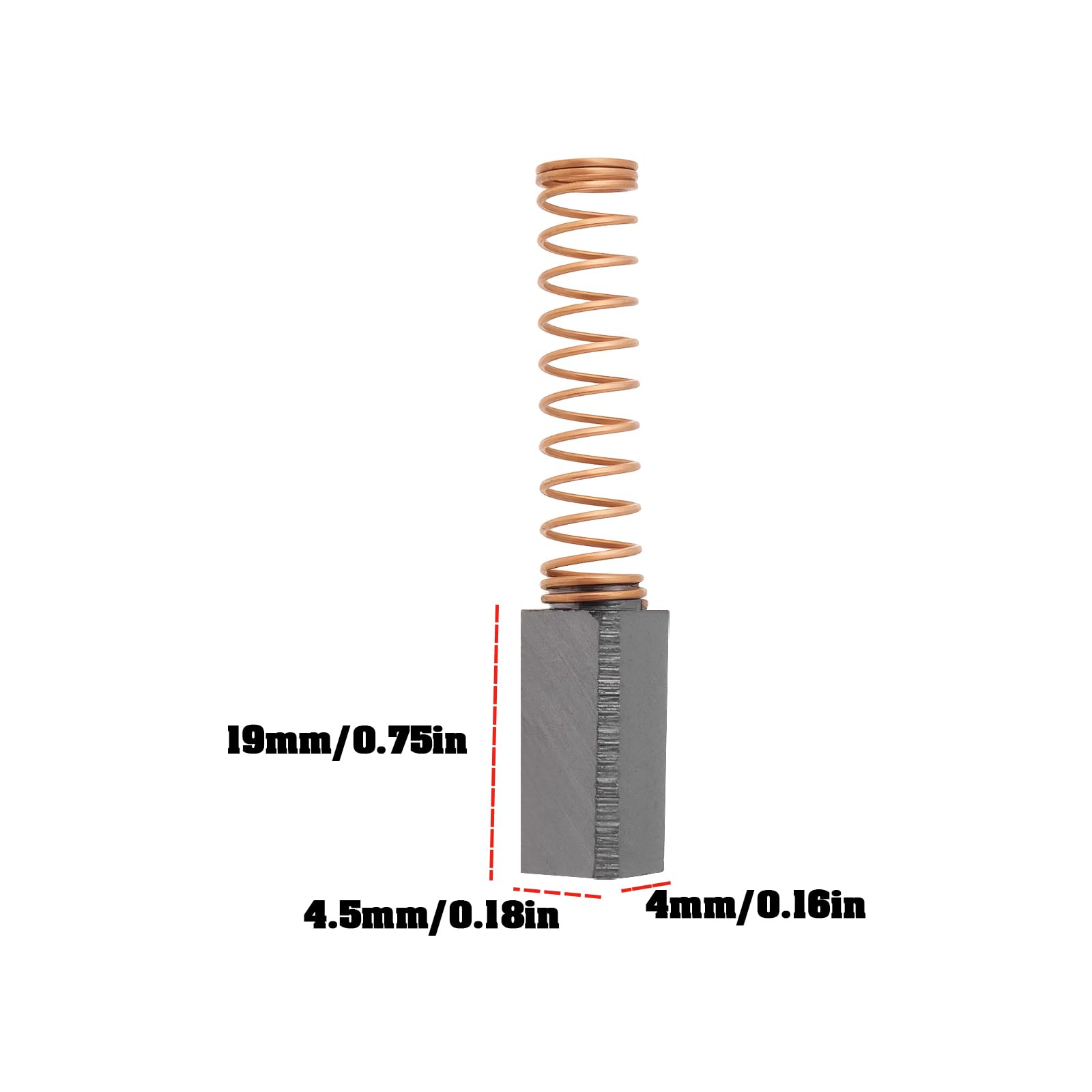 LT Easiyl 4Pcs Carbon Brushes 4 x 4.5 x 10mm Suitable for Sewing Machines Or Similar - Image 4