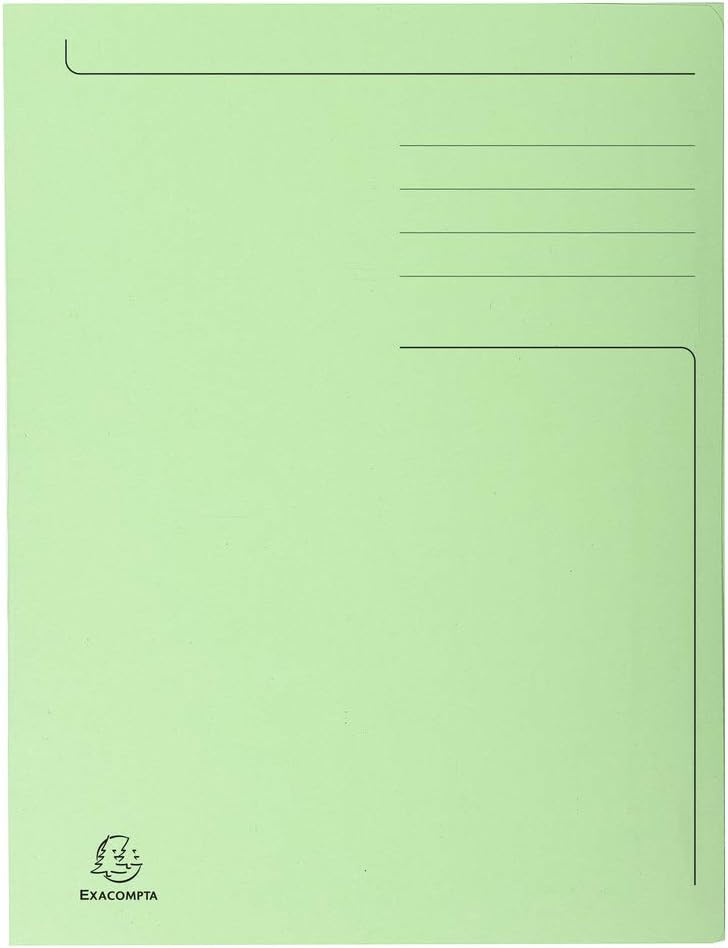 Exacompta Folder 448013E (Title Strip 3 Flaps, 280g Foldyne Pastel Green A4)