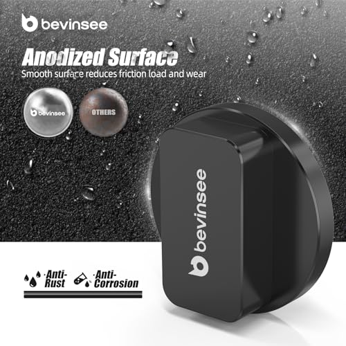 Image of Bevinsee 4pcs Floor Jack Pad Adapter Aluminum Compatible with BMW & Mini E46 E90 E91 E92 E93 F30 F31 M3 F80 M3 G20 Jack Pad Frame Rail Protector Universal Black