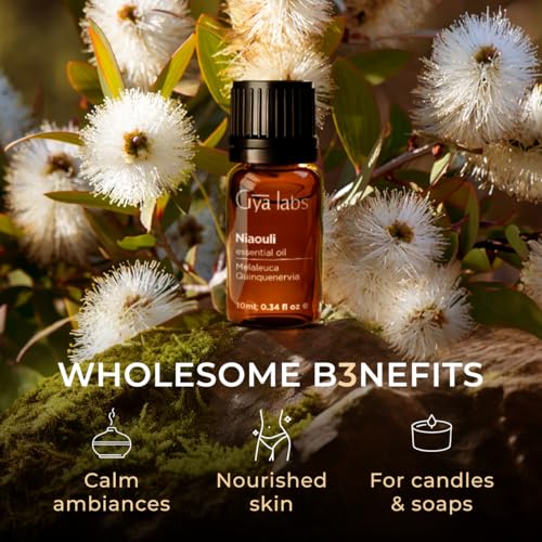 Image of 100% Pure Niaouli Essential Oil - 0.34 Fl Oz - Niaouli Oil for Hair, Skin, Diffuser, Aromatherapy & DIY Candle Making Scent