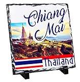  Teesquare1st Chiang MAI Thailand - Rock Slate Photo Gift, Foto en Piedra Pizarar Rock Photos Imagen Cuadro Cuadrado