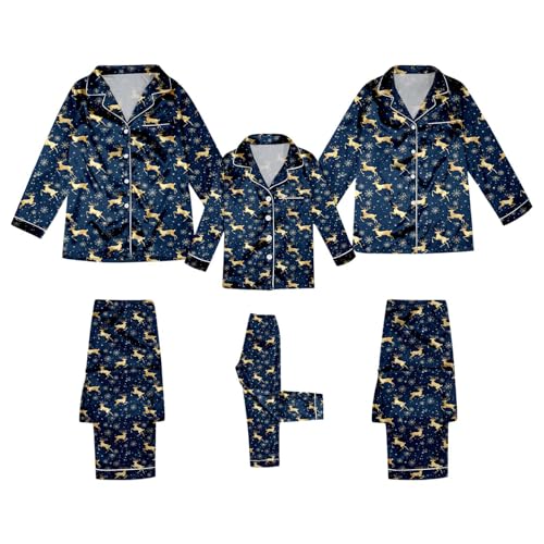 Christmas Family Pajamas Matching Sets Long Sleeve Button Down Pj Set Festival Party Sleepwear Xmas Jammies Set