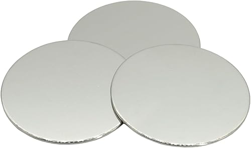 StayMax 1.5 pulgadas de metal redondo grabado en blanco estampado en blanco sin agujeros 25 unidades