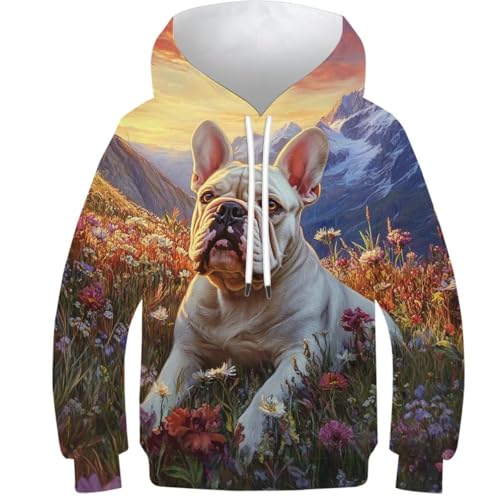 Sweat bouledogue 3D pour enfant, le vêtement idéal pour l'école et les sorties de week-end
