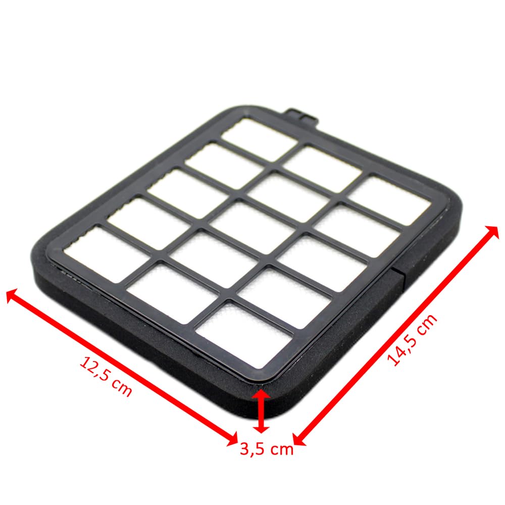 Filtro de escape (marco de plástico) compatible con Grundig VCH 9631