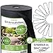 Produktbild DAWIDU Gartenvlies Unkrautvlies 50g/m2 [50m²] inkl. 50 Erdanker Set - verzinkt - Natürlich gegen Unkraut - Anti Unkrautfolie & Gartenvlies wasserdurchlässig, UV stabil & reißfest