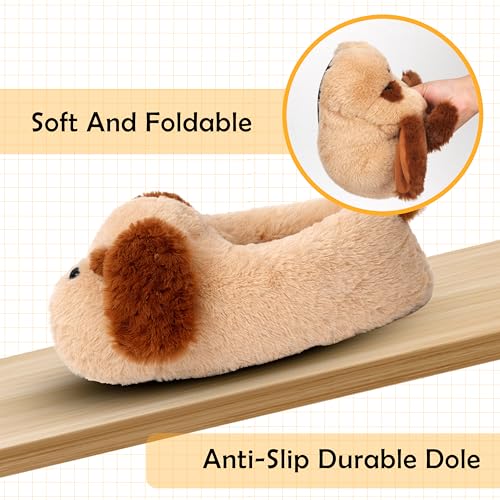 Image of Women Animal Slippers Cute Plush House Shoes Warm Novelty Cartoon | Slippers Gifts for Birthday Christmas
