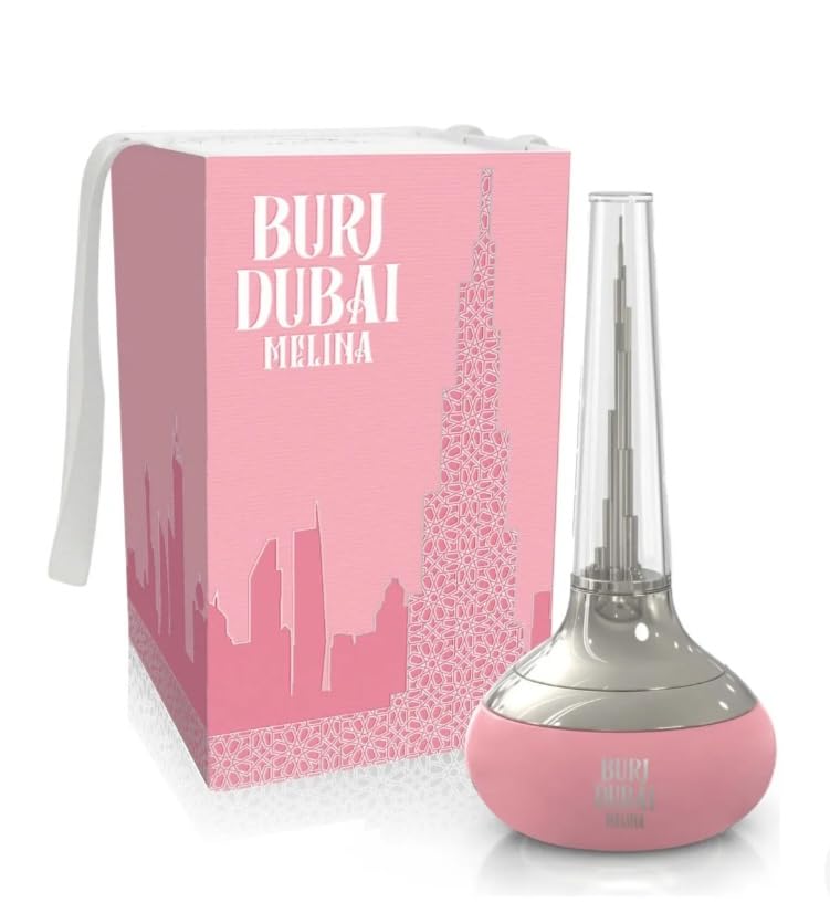BURJ DUBAI MELINA Eau de Parfum for Women, Pink Bottle with Decorative Packaging