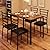 IDEALHOUSE 5-Piece Kitchen Dining Room Table Chair Set for Small Space, Indoor Modern Dinette Set for 4, Square Dinner Table Set for Dinette, Breakfast (Vintage)