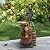 LuxenHome 32.3" H Farmhouse Well Water Pump and Pots Resin Fountain with LED Lights Multi Pots Outdoor Water Fountain, Outdoor Water Fountains Garden Statue