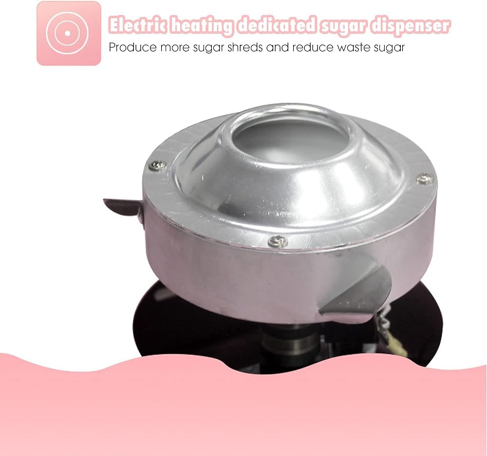 Macchina commerciale per zucchero filato da 1200 W, produttore professionale di zucchero filato, per feste di compleanno, argento (colore: argento)