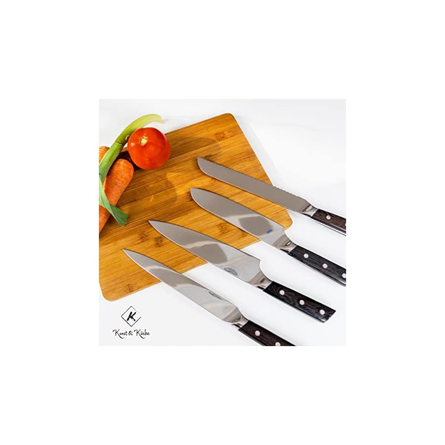 Kunst & Küche Neckar Series 25 PCS Stainless Steel Knife Block Set Kitchen Knives Meat Carving