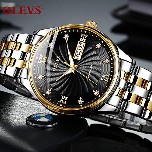 Image of OLEVS Men's Watches Analog Quartz Chronograph Dress Watch Multifunctional Stainsteel Steel Waterproof Classic Original Watch for Man
