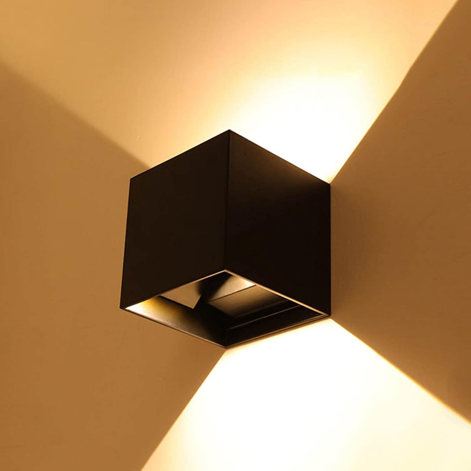 LED Square up and Down Light, Up and Down Outdoor Wall Lights Fixture Aluminum Hardwired Square Modern Wall Sconce for Home