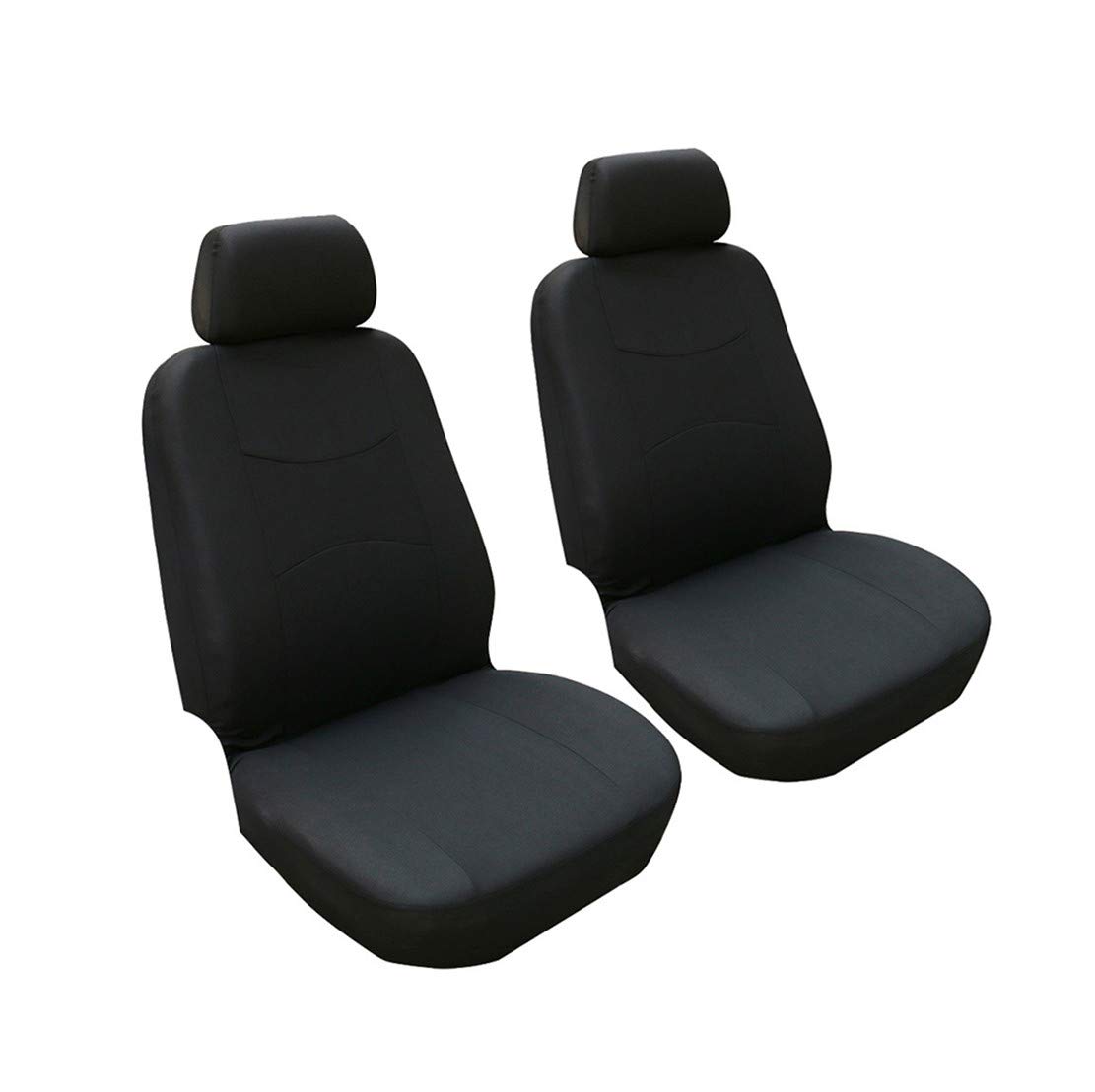 Universal Car Seat Covers for Front and Rear/Seat Cover for Cars/Interior Accessories, Universal, All in Black, 2 x Front Seat