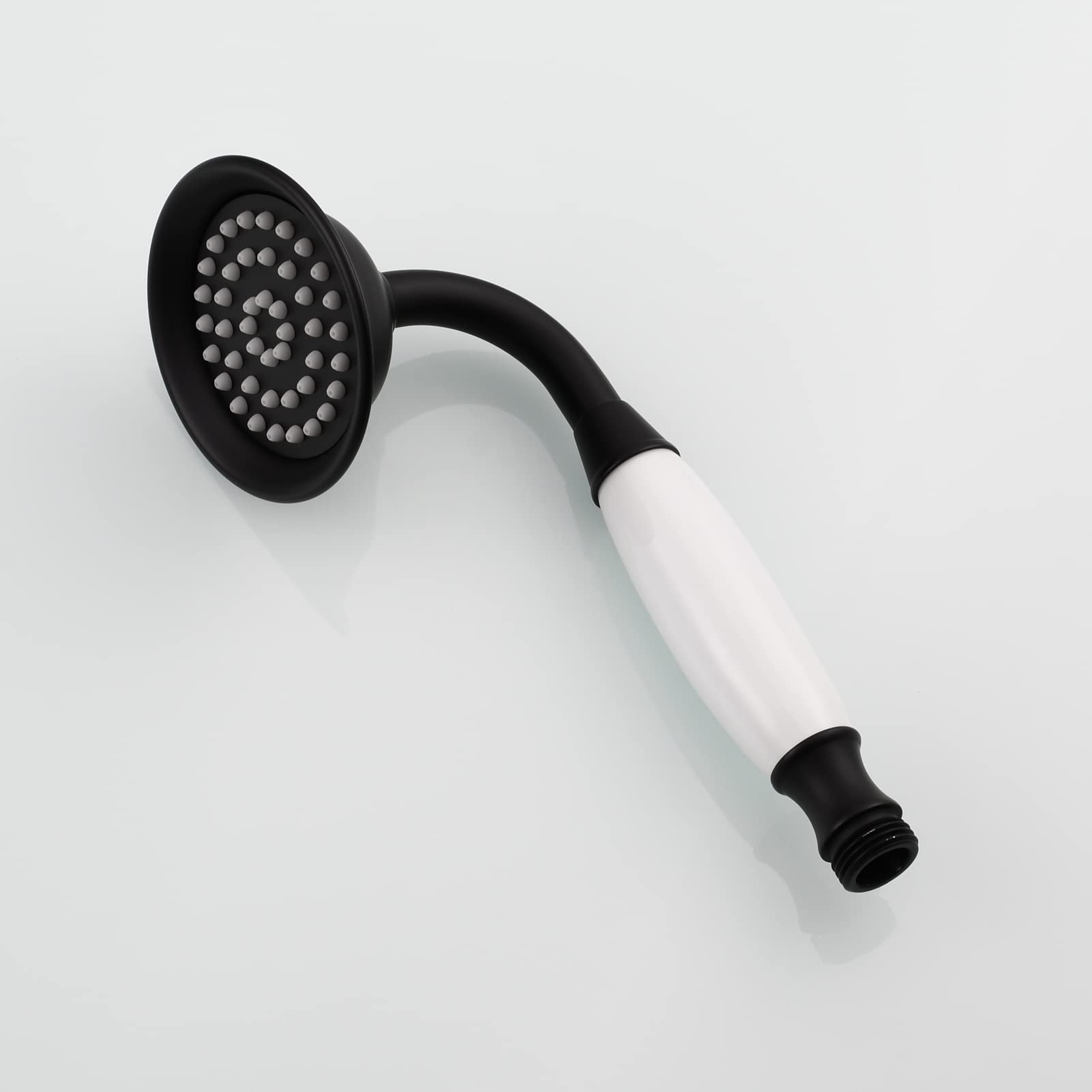 Tecmolog Set de Douche Noir Pommeau de Douche Rétro en Laiton avec Flexible et Support Mural, BS126BF