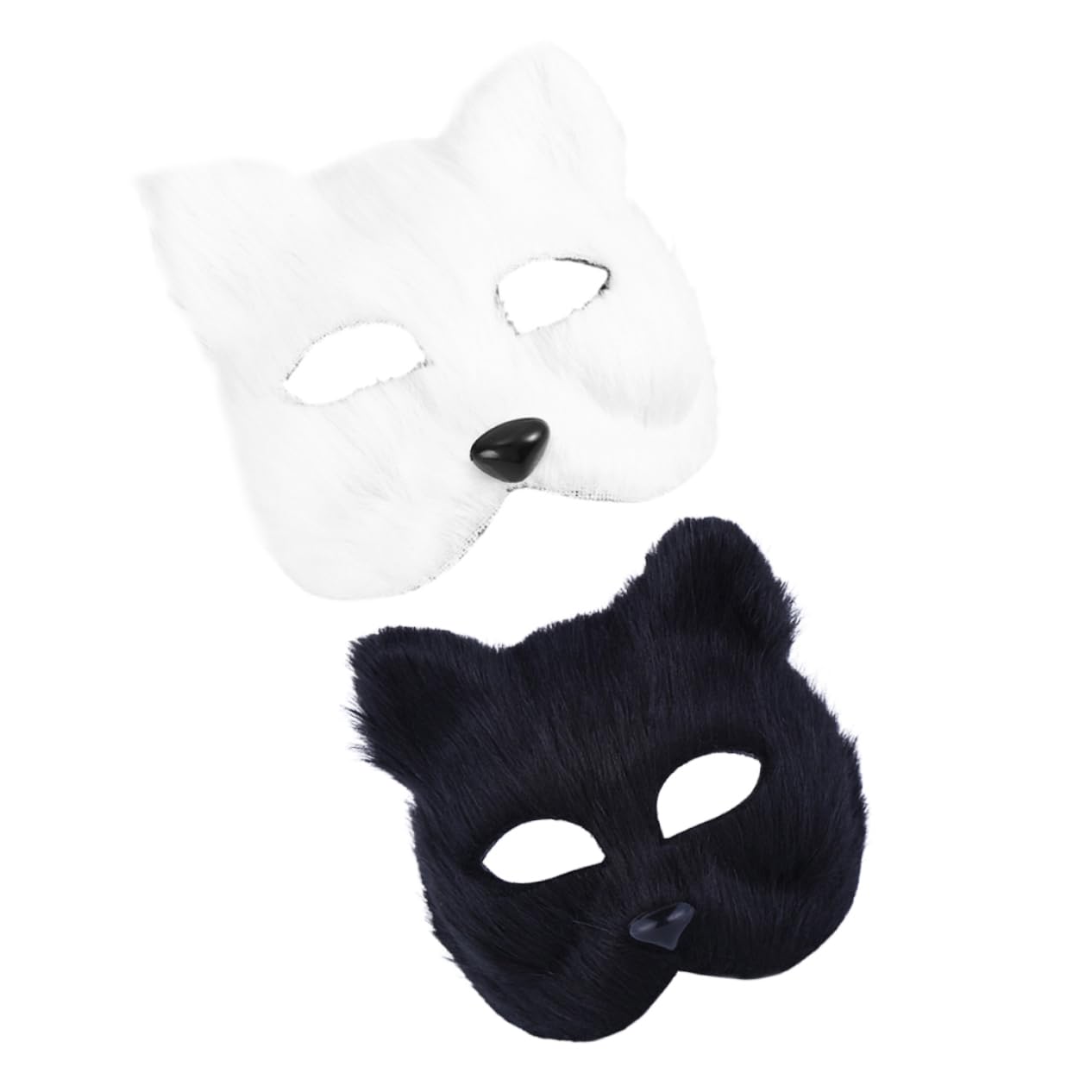 BESTonZON Halloween Half Mask Fox Mask for Adults Japanese Style Breathable and Comfortable