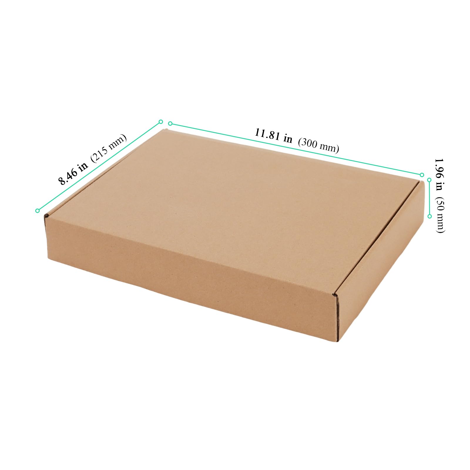 Confezione da 30 scatole postali ondulate, 300 x 215 x 50 mm, marroni, per imballaggi di piccole imprese, confezioni regalo, servizi postali