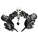 Produktbild lingzhuo-shop Simulation Schaf Horn Horn Kopfbedeckung Stirnband Dark Rose Schädel Haarschmuck Gothic Dark Lolita Stil Halloween Party Weihnachten Requisiten Teufel Stirnband
