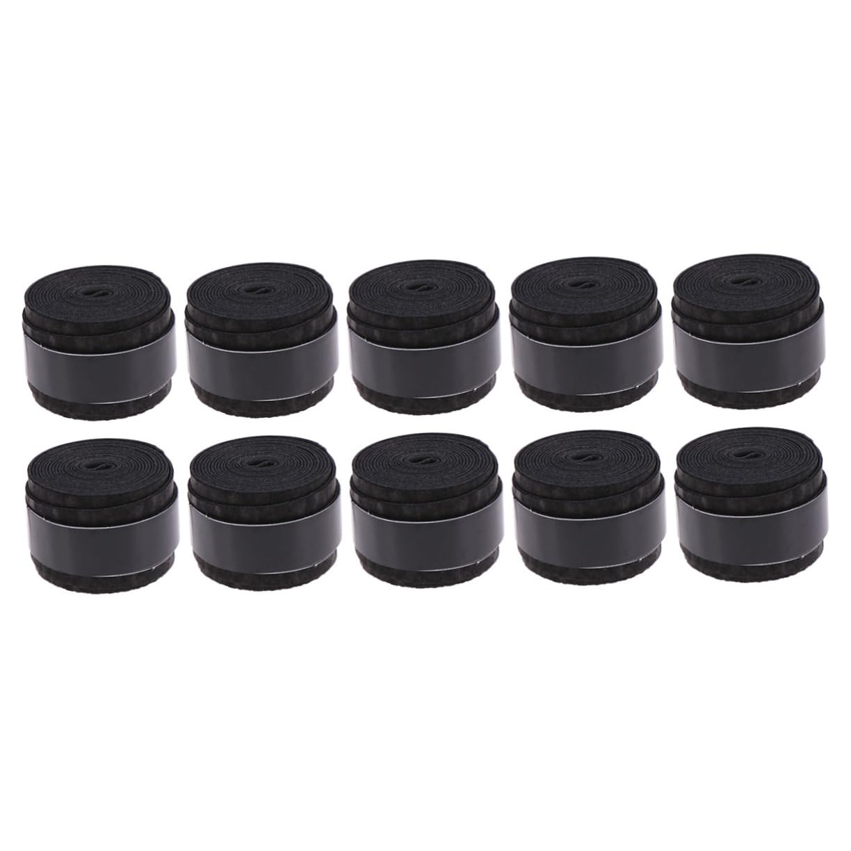 Mikikit 10Pcs Black Racket Grip Tape Slip Overgrip for Tennis Badminton Squash Super Absorbent PU Material for Humid Conditions Moisture Wicking Racket Accessories