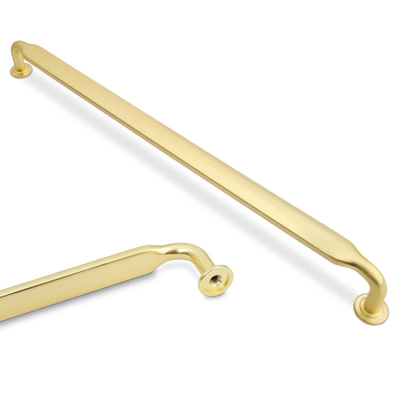 Amasideca 6 Pack Brushed Brass Cabinet Pulls 12.6 Inch(320mm) Hole Centers Kitchen Cabinet Handles Zinc Alloy Gold Drawer Pulls Solid Cabinet Hardware