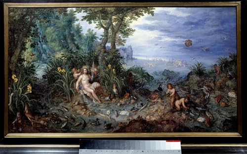 Peinture sur toile de l'Allégorie de l'Eau par Jan Brueghel pour décoration de salon 60x90cm