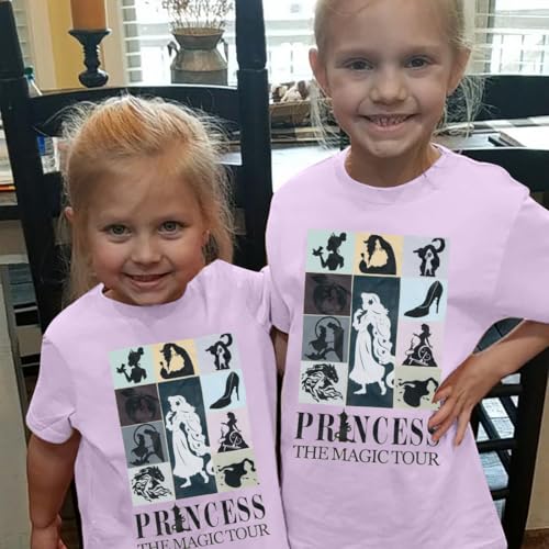 Image of Princess Shirts Toddler Girl Magic Kingdom Kid Shirt Girls Trip Tee Holiday Magical Castle Vacation Short Sleeve Tops