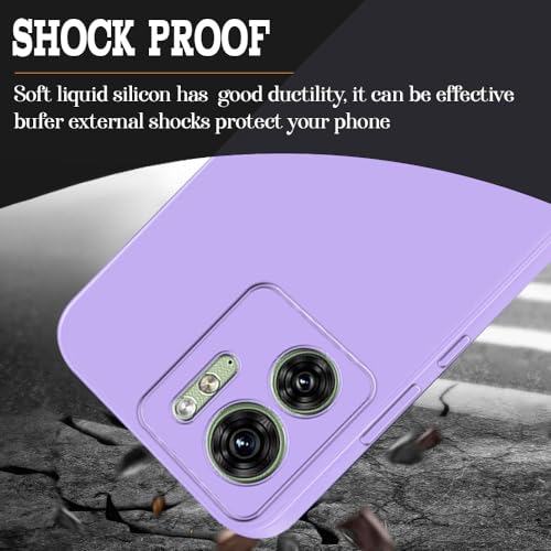 Image of Back Cover for Motorola Moto Edge 40 5G | Full Camera Protection | Premium Liquid Silicon Case | Flexible Bumper Case for Motorola Moto Edge 40 5G (Purple)
