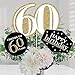 Adult 60th Birthday - Gold - Birthday Party Centerpiece Sticks - Table Toppers - Set of 15